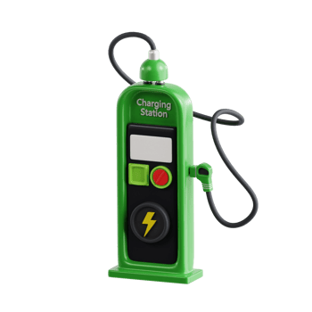 3d Render Charging Station Icon Illustration png