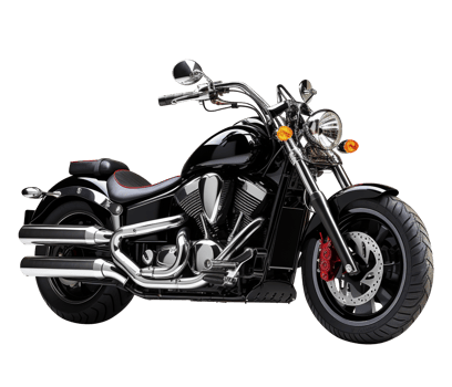 Cruiser motorbike png luxurious motorcycle png cruiser motorbike transparent background ai generated