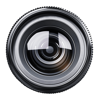 Camera lens png realistic projection optical lens transparent background ai generated