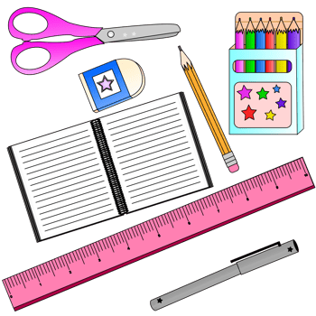 school supplies design png