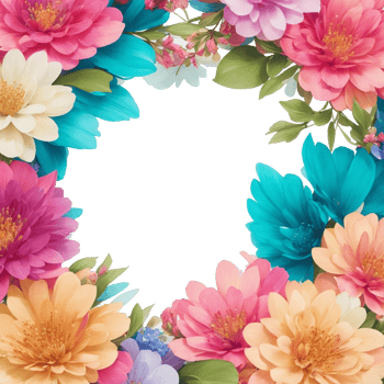 Vintage flower wreath clip art png