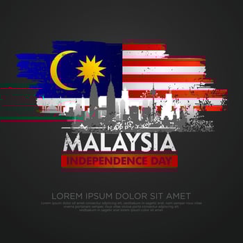 Malaysia independence day  template vector