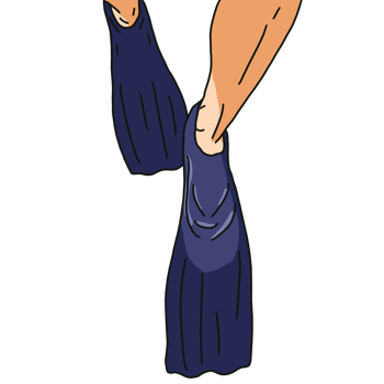 person with a diving feet png