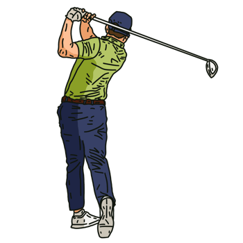 Person playing golf png