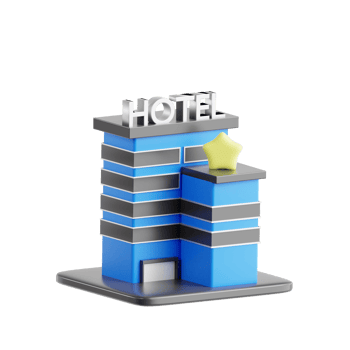 3d Render Hotel Icon Illustration png