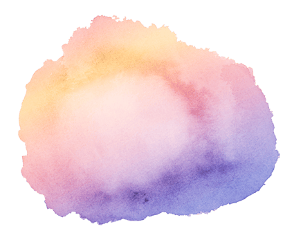 Violet watercolor stains with hand painted on paper texture background png