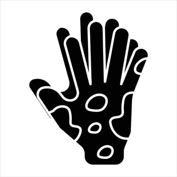 skin allergy glyph icon design style vector