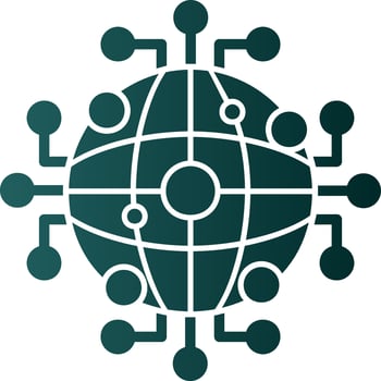 Global Network Vector Icon Design