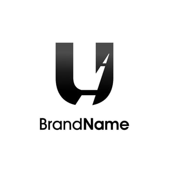 Initial U Road Way Logo vector
