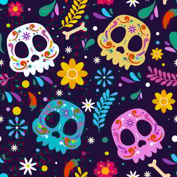 Happy Dia De Muertos Background vector