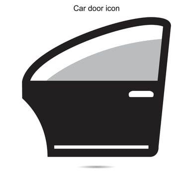 Car door icon, vector illustration.