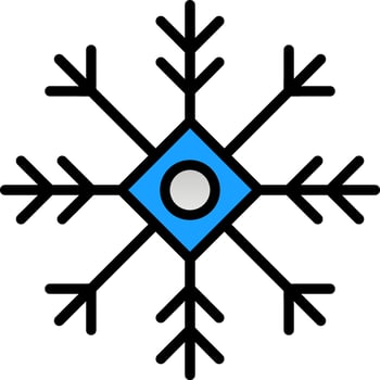Ice crystal Vector Icon Design