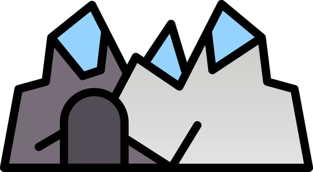 Ice cave Vector Icon Design