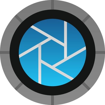 Camera Lens Vector Icon Design