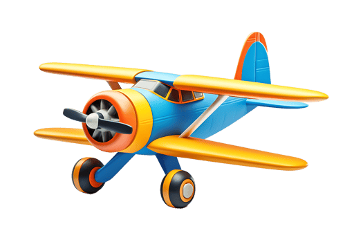 3d Toy airplane illustration png
