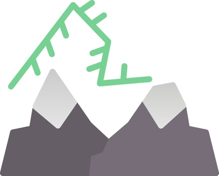 Northern lights Vector Icon Design