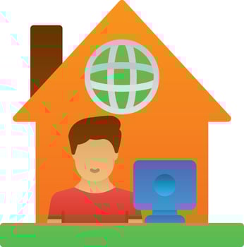 Work From Home Vector Icon Design