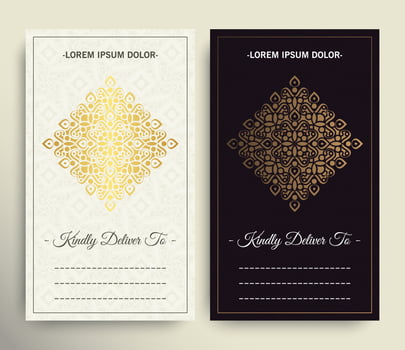 Luxury Invitation Card with Ornamental Logo vector