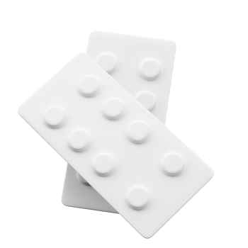 3D Medical Pills Or Drugs pill in blister packaging. png