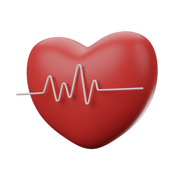 3d illustration of red heart png