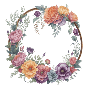 Watercolor Floral Design, Ai Generated png