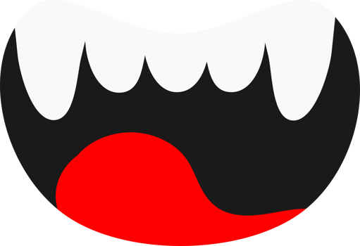 Halloween monster mouth png