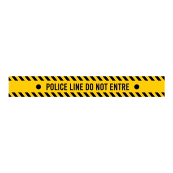 Black and yellow warning line art, Barricade tape, police tape, text, warning Sign on a Transparent Background png