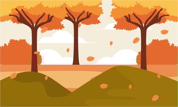 Flat autumn leaves background vector