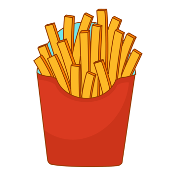 Illustration of French Fries the delicious food png