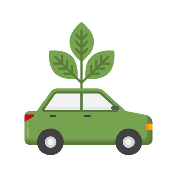 Green car  Generative Ai png