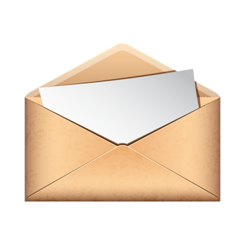 Open old envelope and protruding letter Generative Ai png