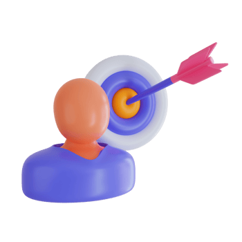 3d Render icon. manager and goal icon on transparent background. png