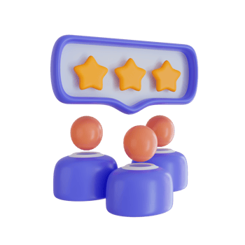 3d Render icon. Team and star shape icon on transparent background. png