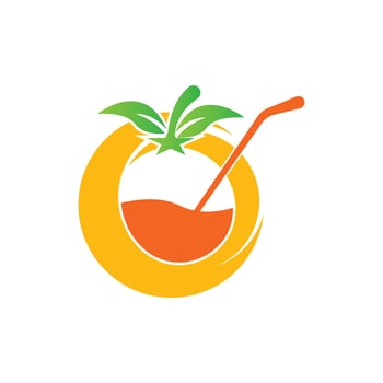 Orange fruit logo Vector illustration template design
