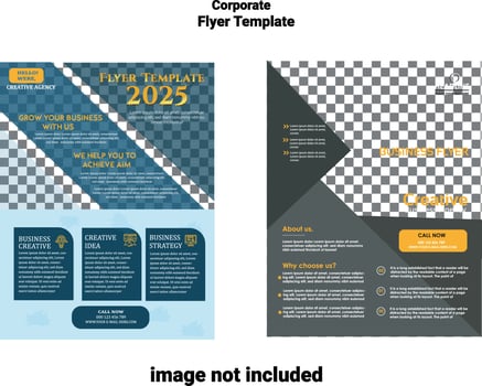 Corporate digital marketing agency flyer template desBusiness corporate flyer and brochure cover page design templ. vector