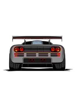 silver super single car back vector illustration for tshirt