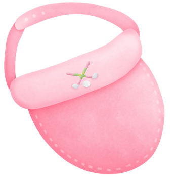 Pink golf hat isolated on transparent background png
