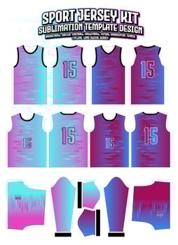 Neon Gradient Jersey Design Sportswear Pattern Template vector
