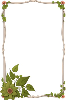 Vines Border Frame Ai Generative png