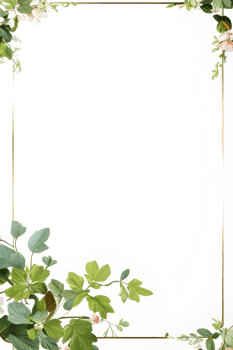 Vines Border Frame Ai Generative png