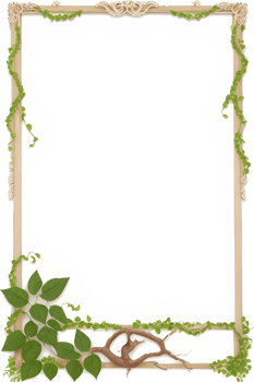 Vines Border Frame Ai Generative png