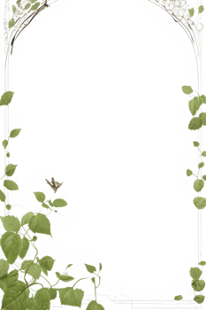Vines Border Frame Ai Generative png