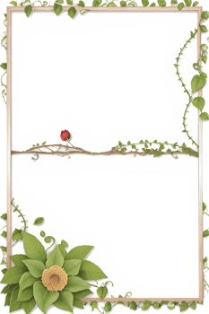 Vines Border Frame Ai Generative png