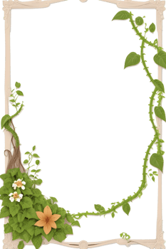 Vines Border Frame Ai Generative png