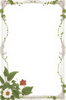 Vines Border Frame Ai Generative png