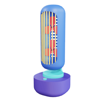 3D Fan Object with Transparent Background png