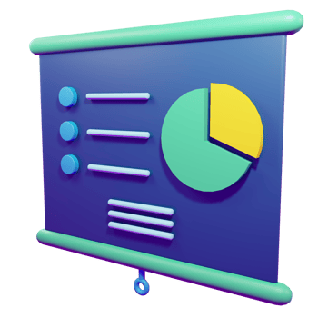 3d rendering of presentation with transparent background png