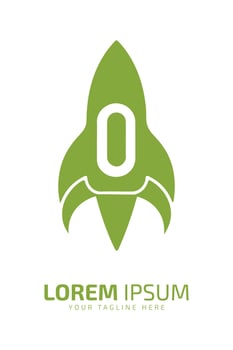 Elevate with Rocket Silhouette Logo Vector Innovation.