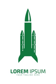 Launching Success Rocket Silhouette Logo Vector Portraying Innovation and Evolution.