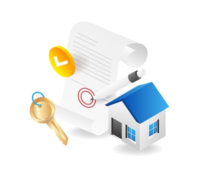 Investment property business agreement letter vector